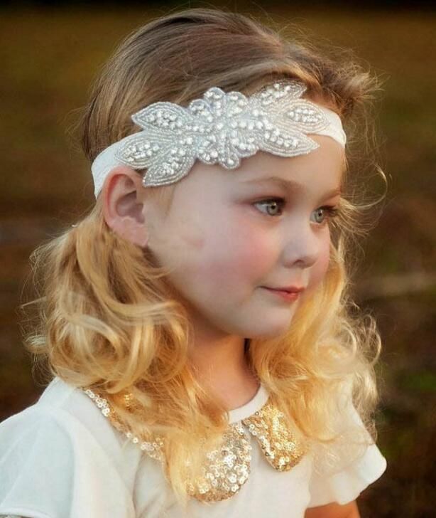 2016 Crystals Flower Girl Baby Hair Accessories Cheap Wedding Little
