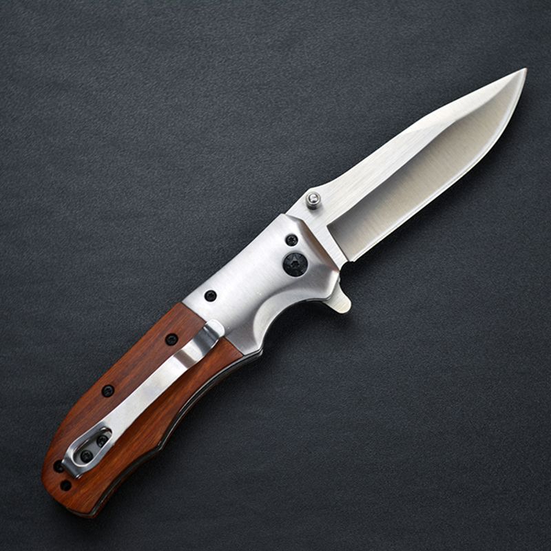 Browning DA51 Folding Knife Wood Handle 3Cr13Mov Outdoor Camping