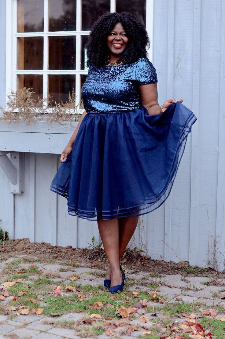 Plus Size Cocktail Dress with Tulle