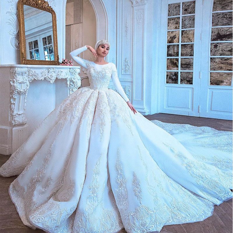 wedding dresses with very long trains