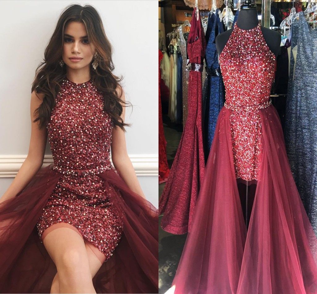 short maroon cocktail dressesimage