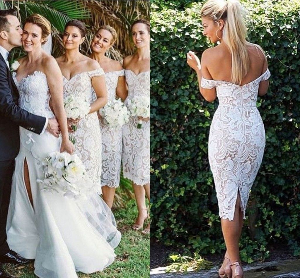 Bridesmaid Lace Sheath Dress