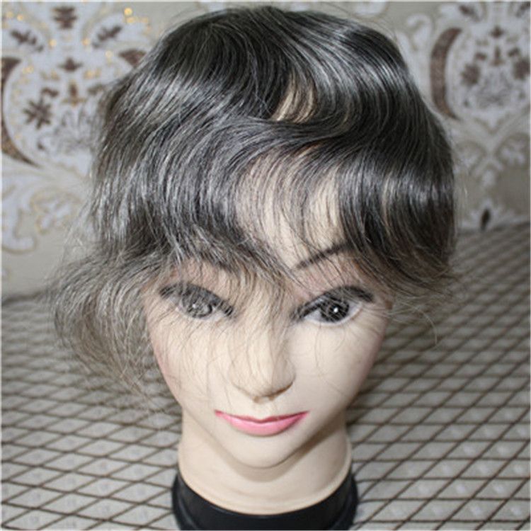 Chinese Virgin Grey Hair Mens Toupee In Stock Best Lace Front Wigs