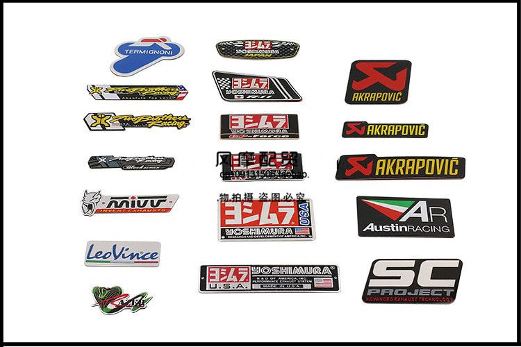 1pc Yoshimura Sticker Aluminium Heat-resistant Motorcycle Exhaust Pipes 3D Decal 1pc Yoshimura Sticker Aluminium Heat-resistant Motorcycle Exhaust Pipes 3D Decal