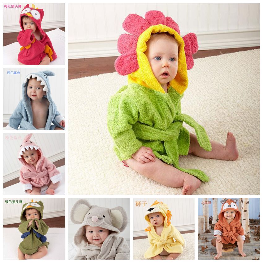 Kids Animal Bathrobe Toddler Girl Boy Baby Cartoon Pattern ...