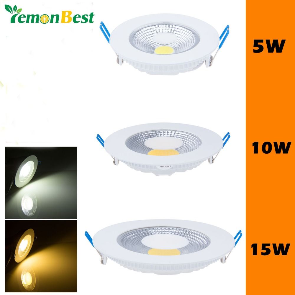 Wholesale 5W 10W 15W LED COB Matted Panel Light Recessed Lamp