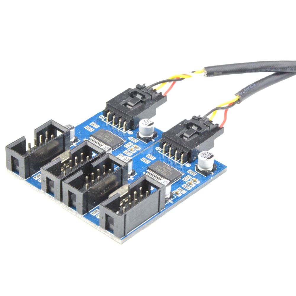 9pin USB Header Male 1 To 2 / 4 Female Extension Cable Card Desktop 9