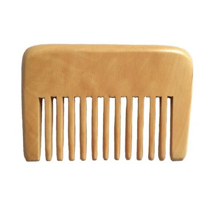 Small Pocket Wood Comb Wide Tooth Afro Pick Hair Comb Handmade