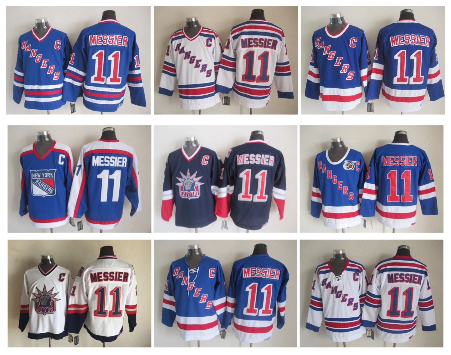 2019 Top Quality ! New York Rangers Ice Hockey Jerseys 11 Mark Messier