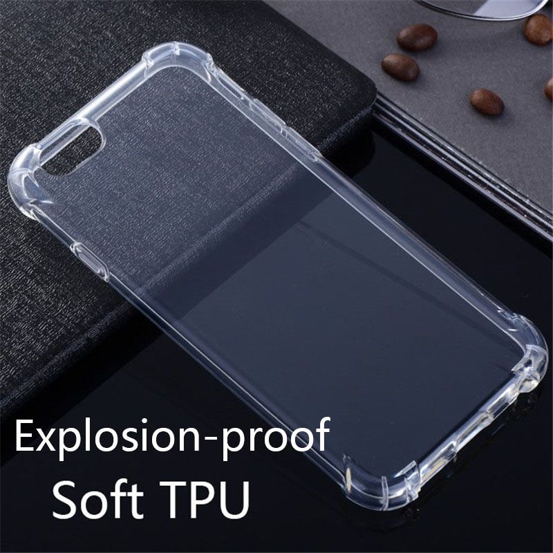 Clear TPU Explosion Proof Cell Phone Cases Transparent Protective Back