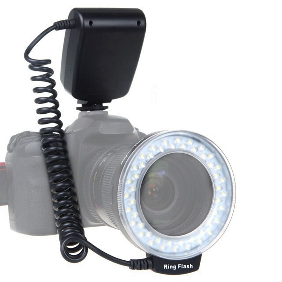 2020 rf 550d macro 48 led ring flash light lcd display nikon d3400 ring light