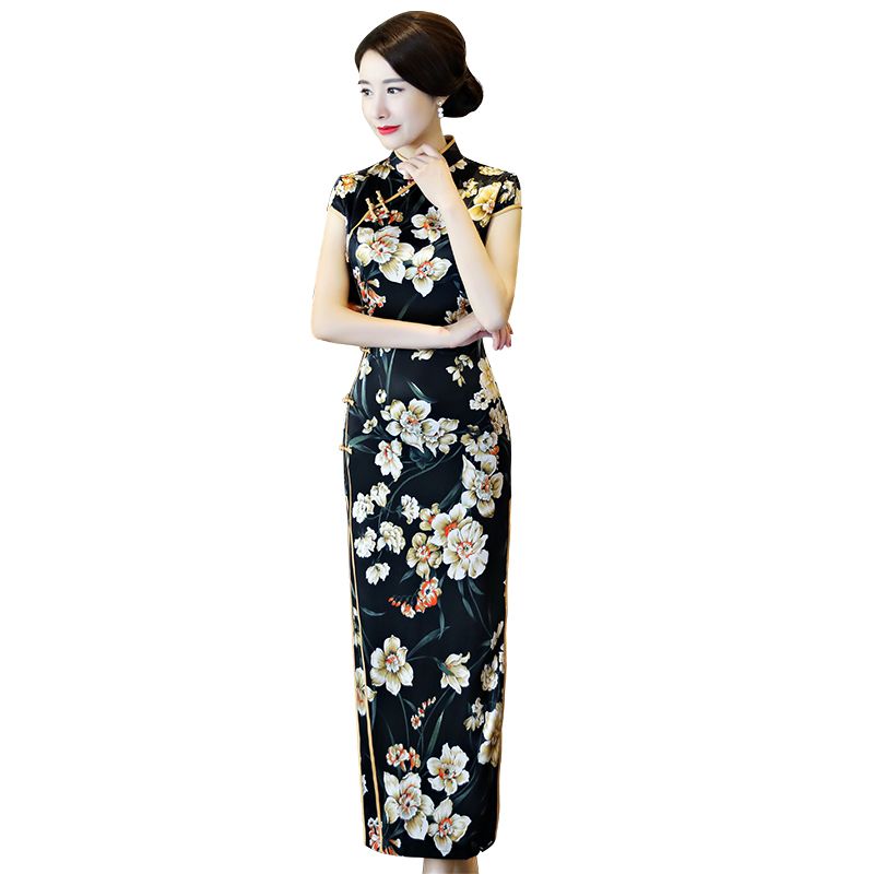 shanghai story black qipao