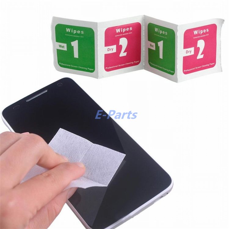 Dry Wet Wipes For Mobile Phone LCD Screen Clear Tempered Glass