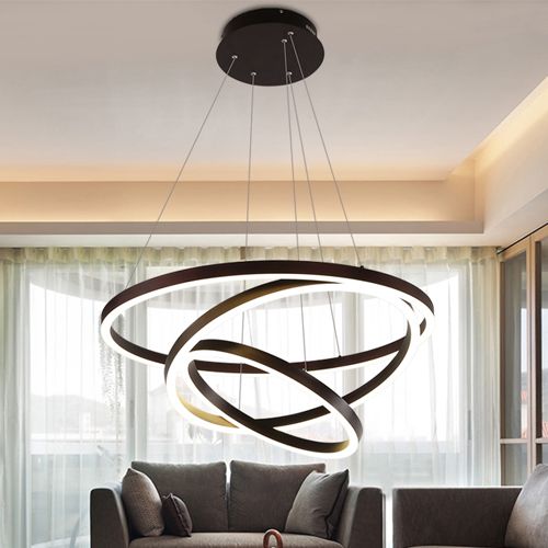 New Design Led Pendant Lamps Creative Artistic Modern Simplicity New Design Led Pendant Lamps Creative Artistic Modern Simplicity Ring Lights Dimmable Ceiling Lighting Club Bedroom