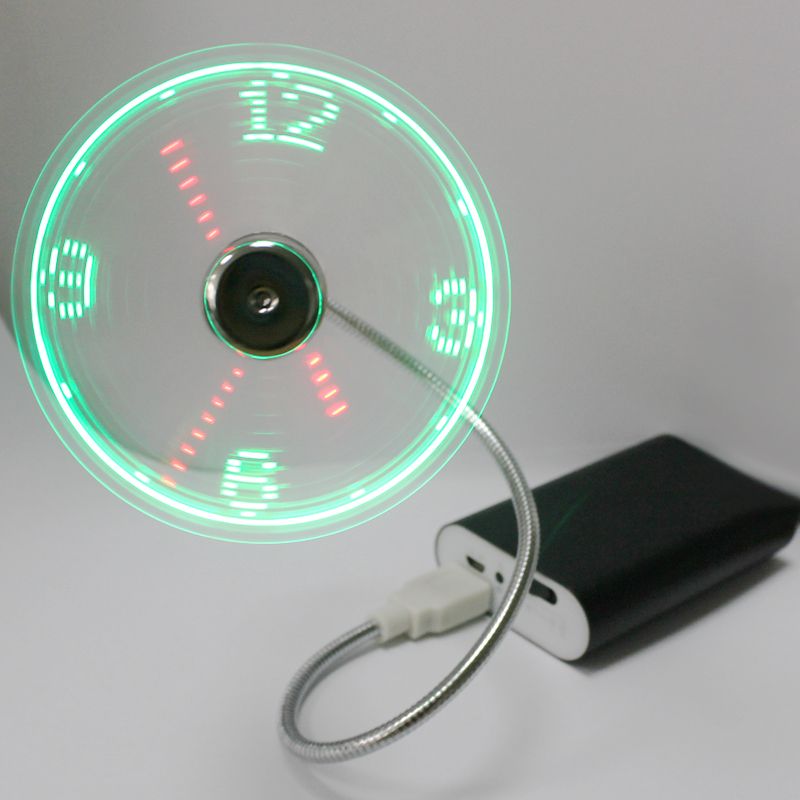 Discount USB Intelligent Clock, Small Fan, LED Luminous Originality