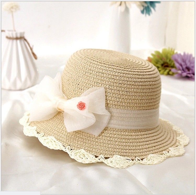 baby girl straw hat