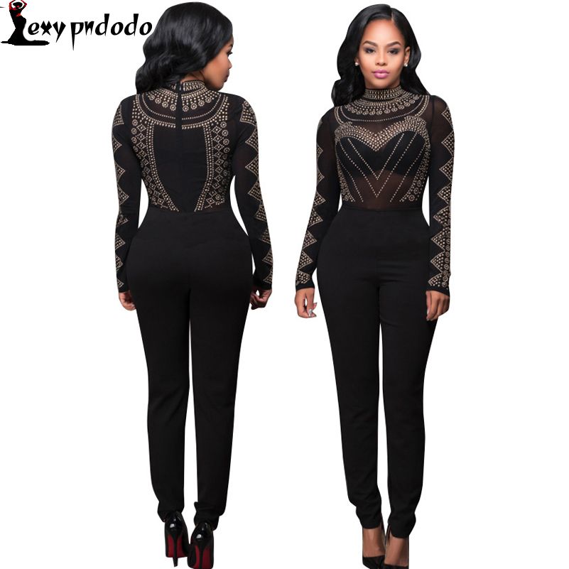 Womens long sleeve casual jumpsuit