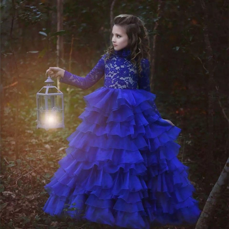 Purple Colour Flower Girl Dress