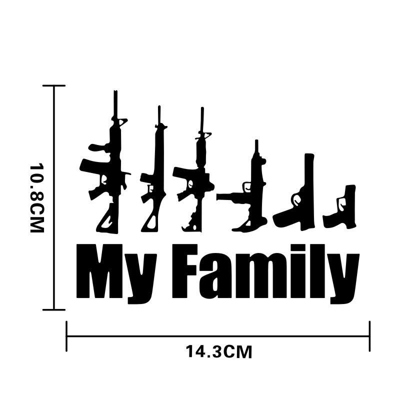 family cartoon car stickers