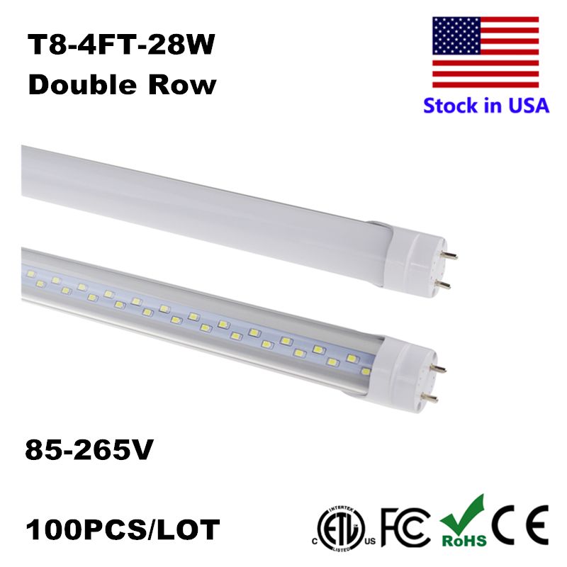 4ft Led Bulb Light 4 Feet 18w 22w T8 Fluorescent 4ft Led Bulb Light 4 Feet 18w 22w T8 Fluorescent 6500k Cold White Factory Whole 28w Double Row Leds Replacement Dmx