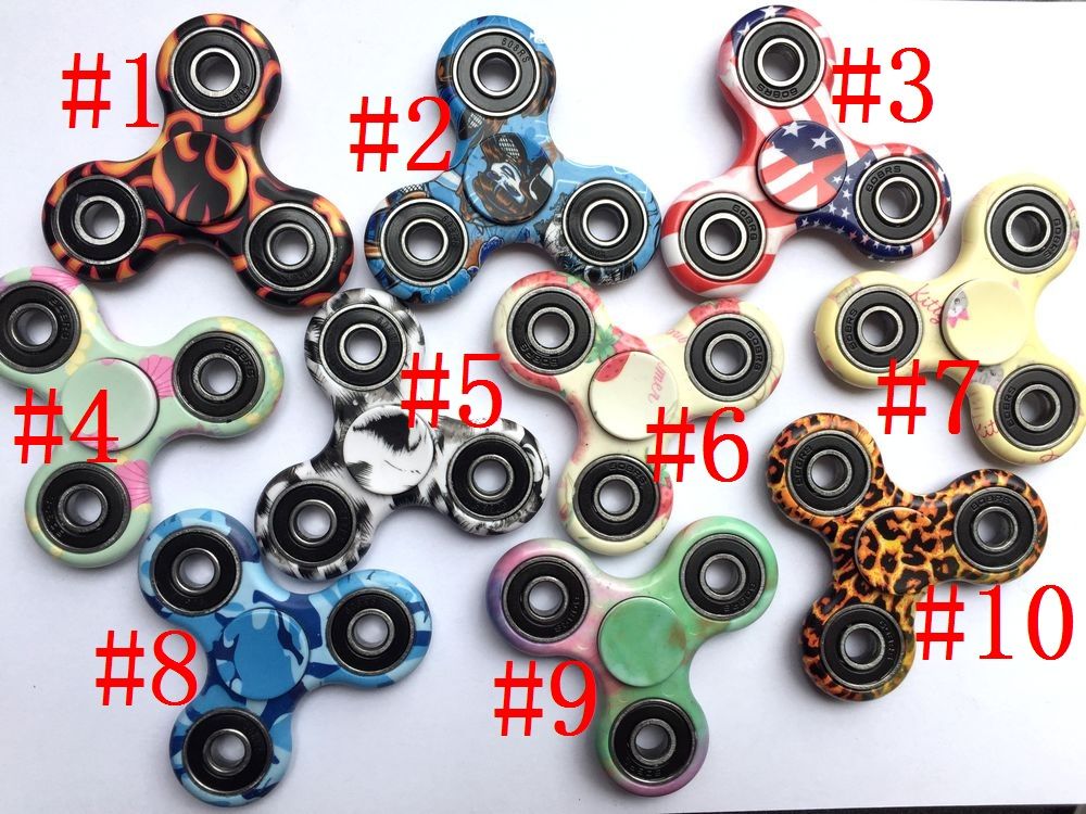 Mano Spinner 10 colores América Bandera impresión Fidget Spinner 