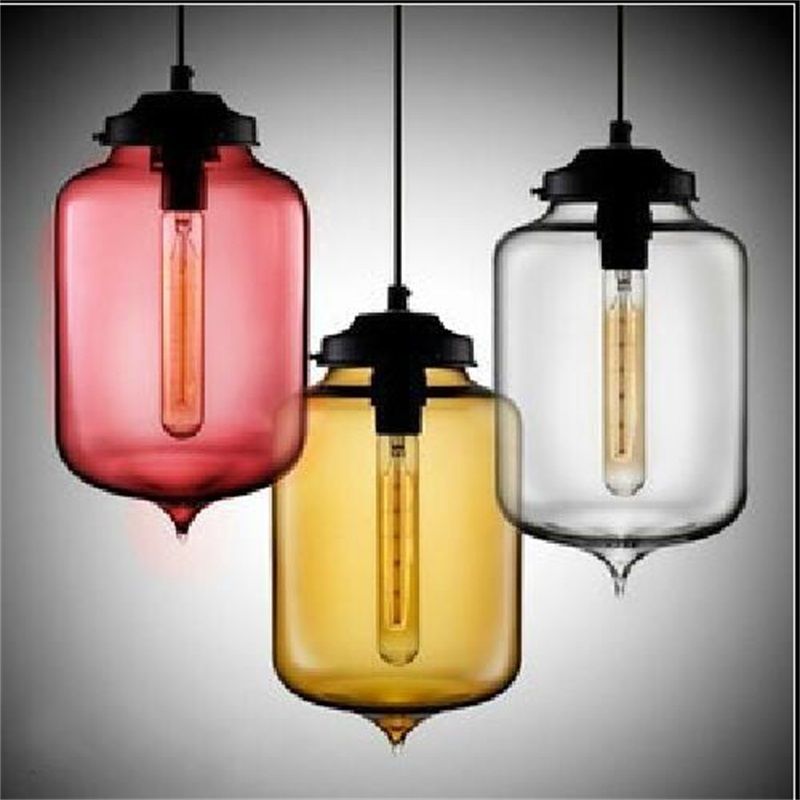 Modern Art Deco Hanging Colorful Glass E27 Bulb Pendant Lamp With Modern Art Deco Hanging Colorful Glass E27 Bulb Pendant Lamp With Led Lights Cord For Restaurant Living Room Kitchen Bar Hq826 6 Light