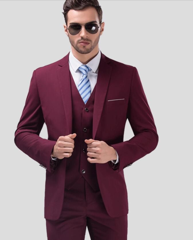 The Most Fashionable Men Business Suits Threepiece Formal Men Groom