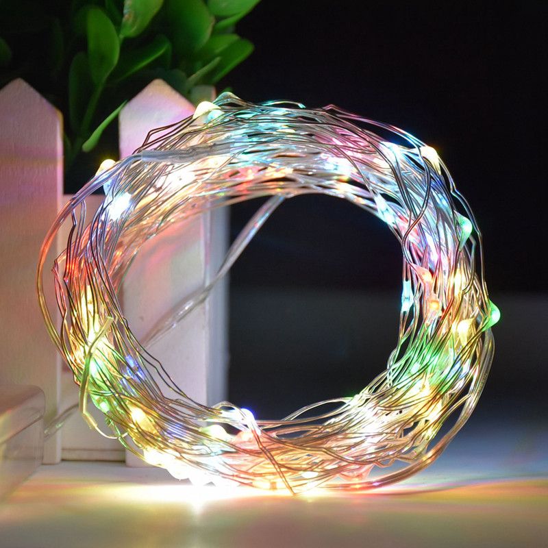 2m 3m Aa Battery Operated Led String Mini Silver Wire 2m 3m Aa Battery Operated Led String Mini Silver Wire Fairy Light Xmas Home Party Decoration Porch Lights Rose