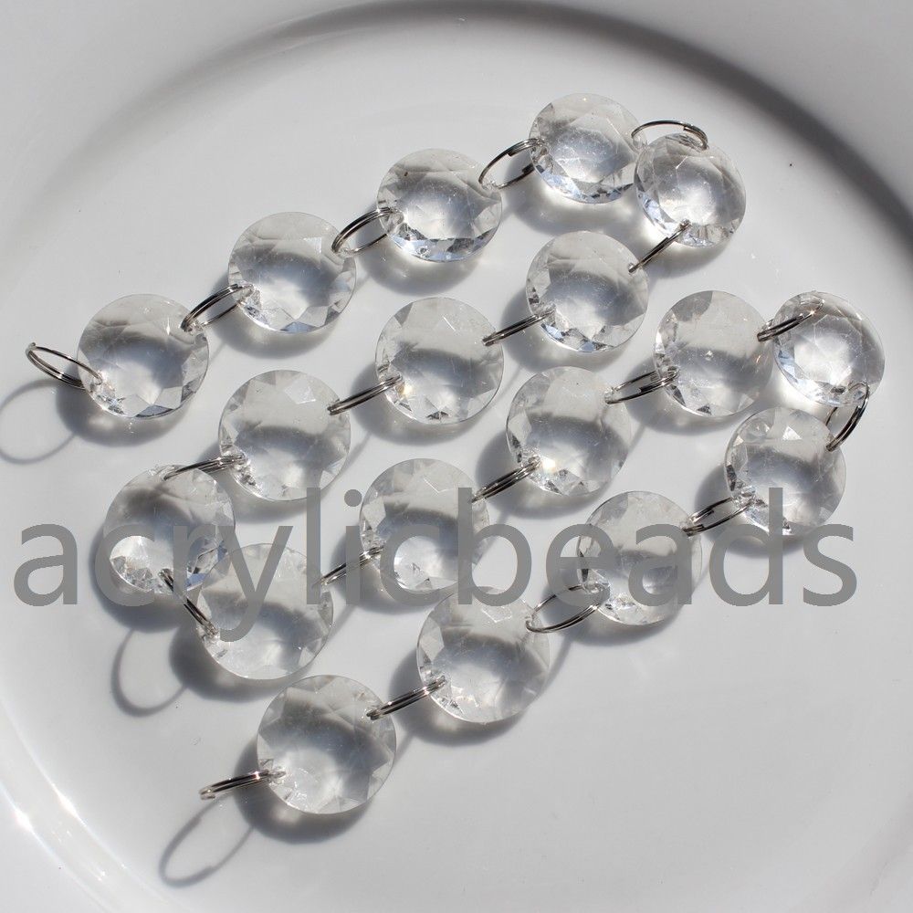 5m Acrylic Clear Crystal Beaded Chandelier Garland Curtain String 5m Acrylic Clear Crystal Beaded Chandelier Garland Curtain String Wedding Hanging Tree Table Centerpiece Decorations Supply With Ring 16ft Party Decorating