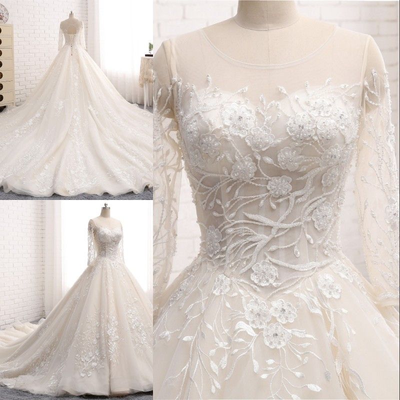 Floral Tulle Wedding Dress