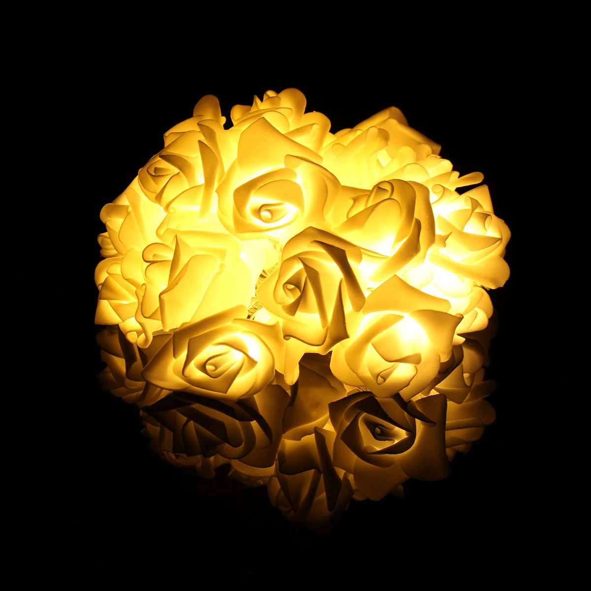 Whole Non Waterproof 20 Led String Lights Battery Operated Roses Whole Non Waterproof 20 Led String Lights Battery Operated Roses Flower Fairy Light Outdoor Lighting Party Wedding Decor Ball