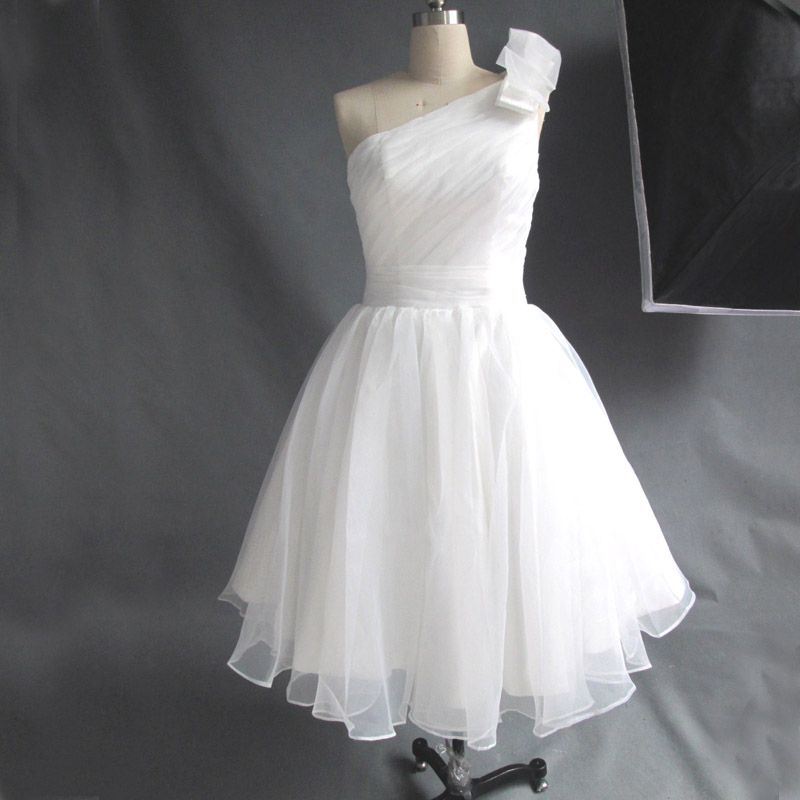 Simple Elegant Real Picture Ivory Graduation Party Dress Short One ...