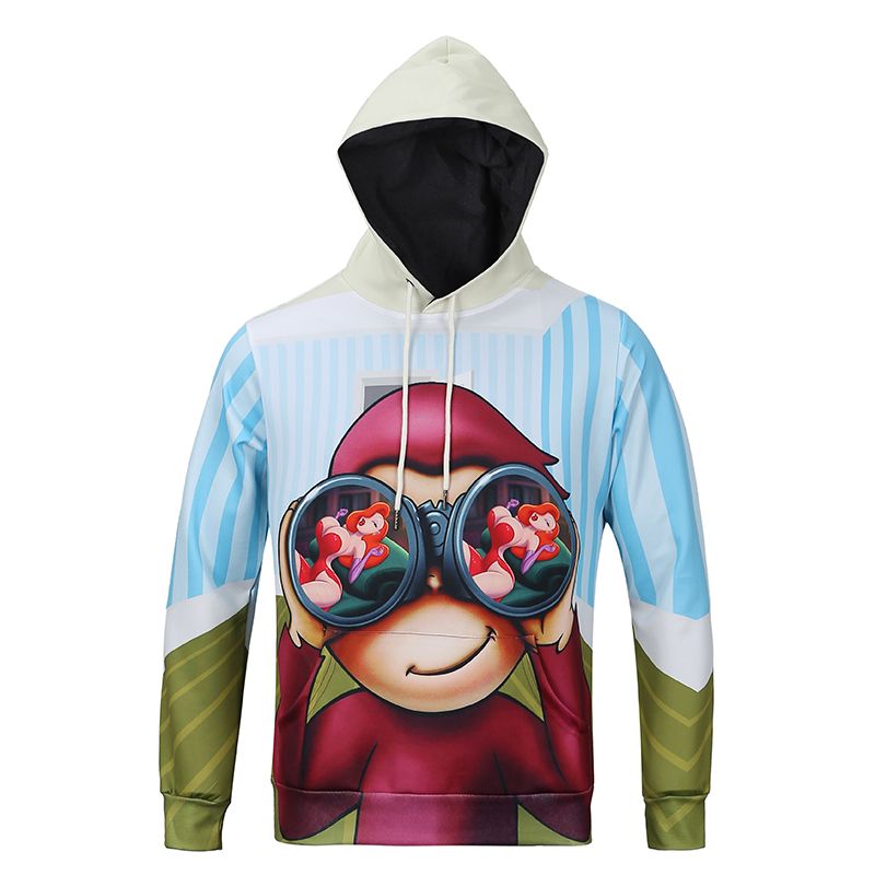 Download 2020 Cartoon Anime Hoodie Sweatshirt Men 3d Monkey With ...