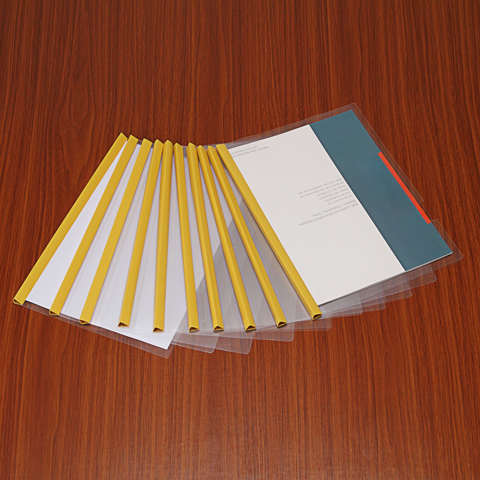 2019 Hot Sale !!! /Set Plastic Clear Sliding Bar File Folders Report Covers Of A4 Size Paper