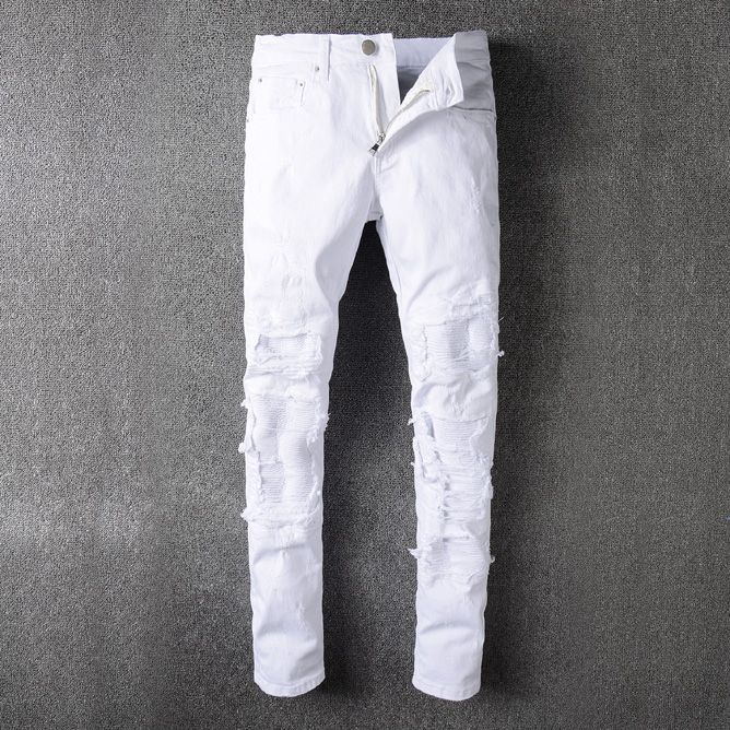 plain white jeans