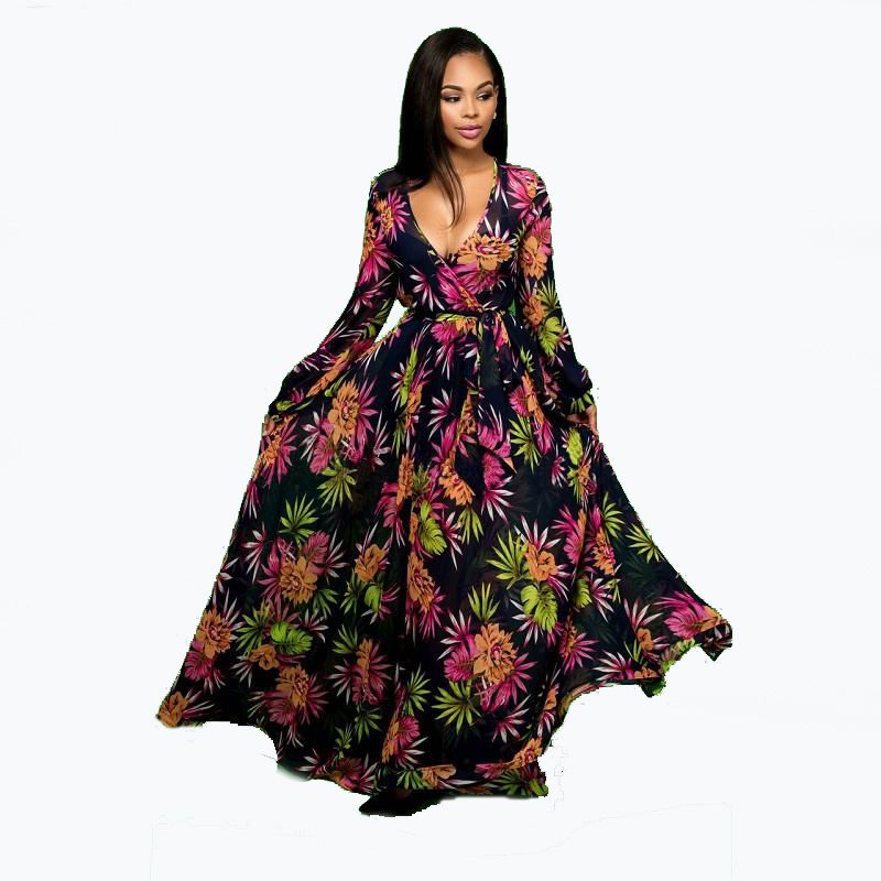 v neck a line dress red floral pattern v neck a line dress red floral pattern