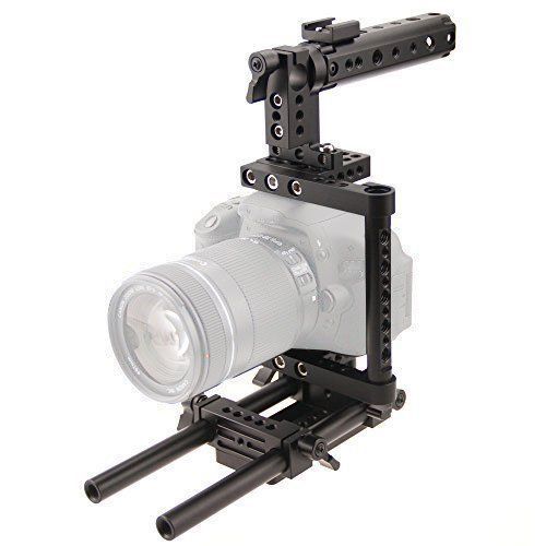 2019 Camera Cage Rig W/Top Handle Tripod Mount Plate Fr Canon Nikon