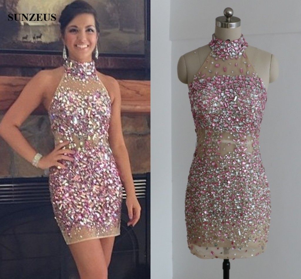 rhinestone cocktail dress