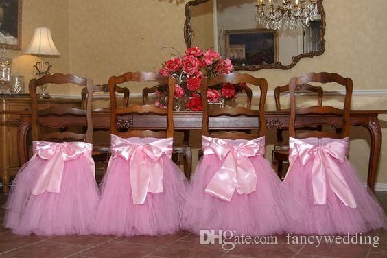 Sample Custom Made 2017 Satin Tulle Tutu Chair Covers Romantic
