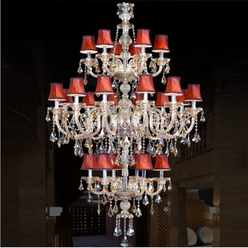 Clear K9 Crystal Res De Cristal Chandelier Lamp For Living Room Clear K9 Crystal Res De Cristal Chandelier Lamp For Living Room Kitchen Candelabro Modern Hotel Hall Chandeliers Light Fixtures Outdoor