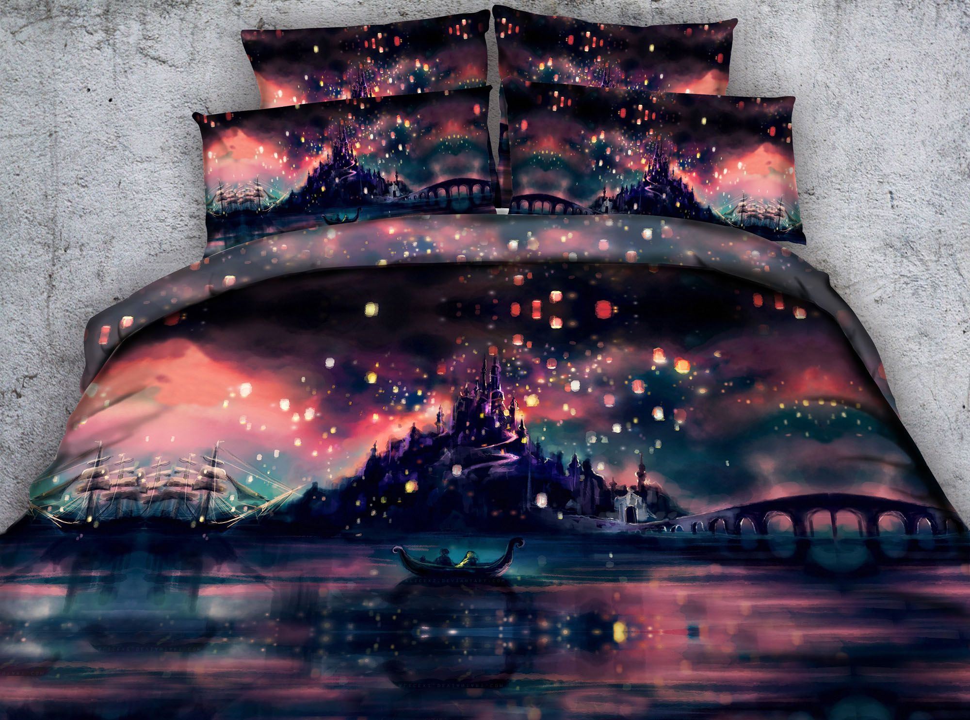 New Red Galaxy Volcano 3d Printed Fabric Cotton Bedding Sets Twin Fabric Cotton Bedding Sets Twin Full Queen King Size Dovet Covers Pillow Shams Comforter Boat Bridge Lamp Under 50 Gray