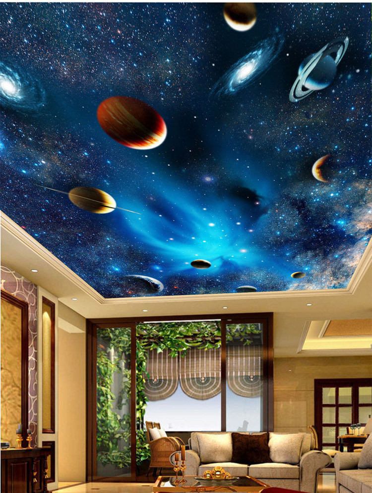 Custom 3D Space Mural Wallpaper Astronomical Galaxy Planet ...
