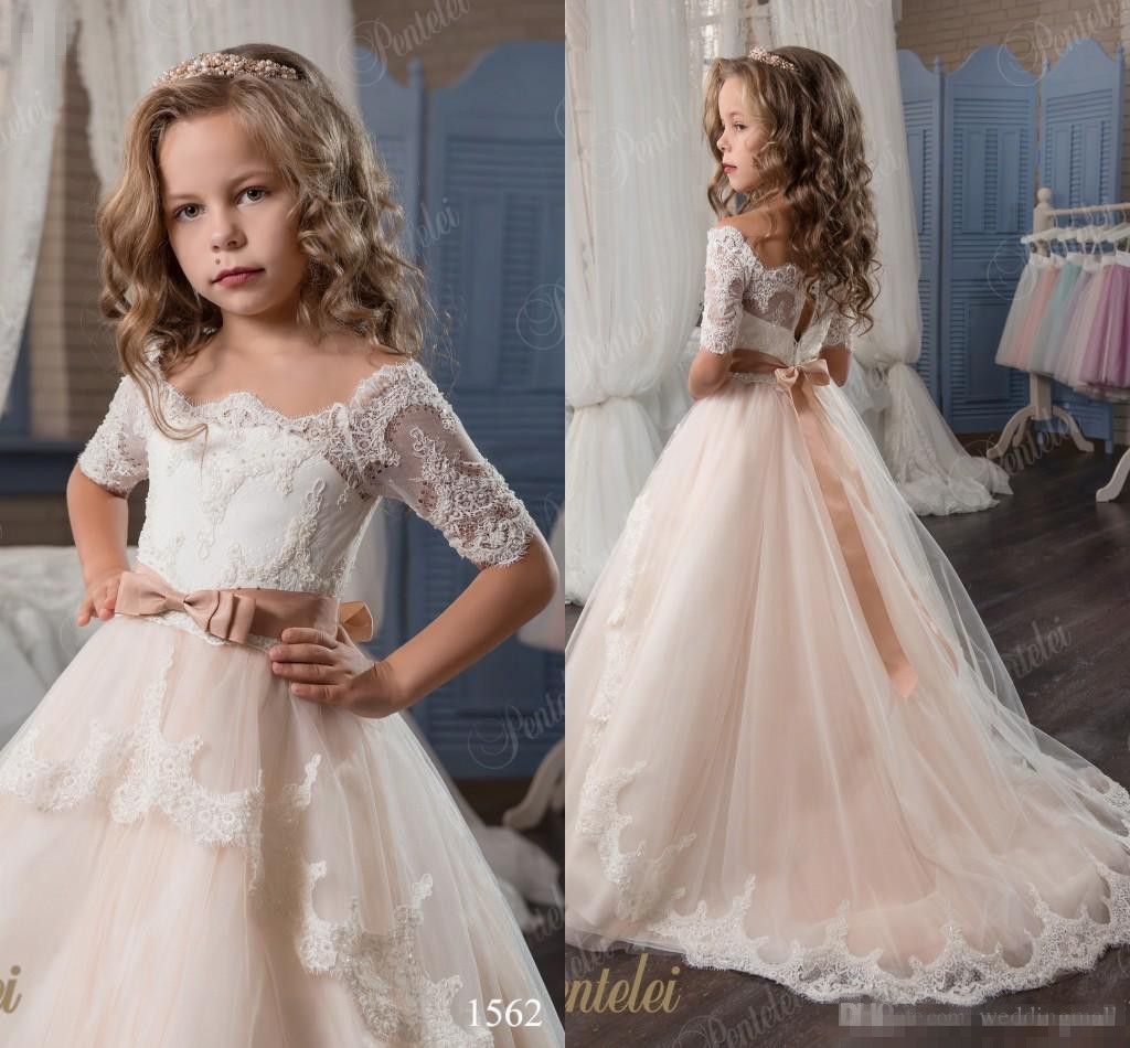 lace flower girl dresses