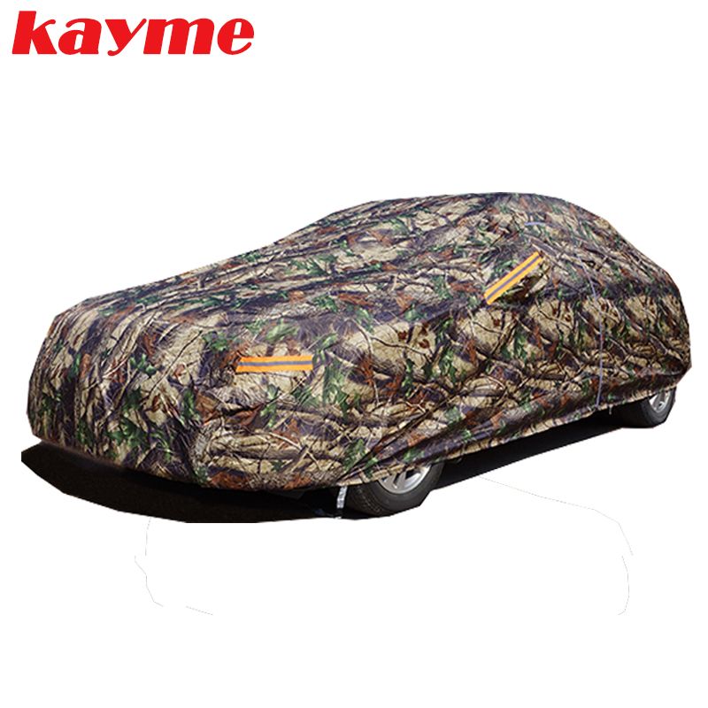 Camouflage Waterproof Car Covers Outdoor Cotton Sun Protection Dust