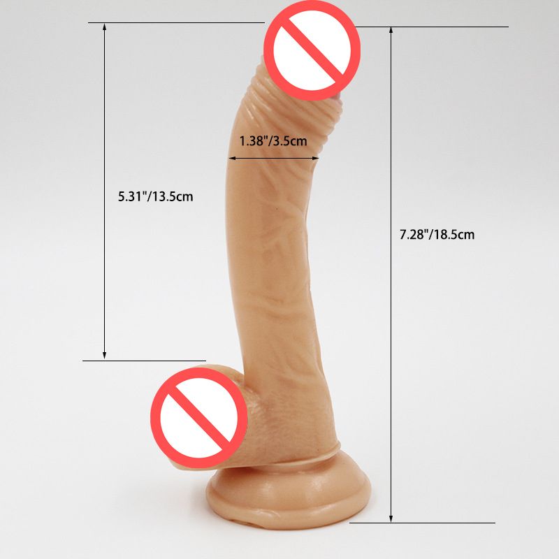Skinfeeling 18,5 см большой реалистичный фаллоимитатор водонепроницаемый гибкий пенис с текстурированные вала и сильный присоски секс игрушки для женщин