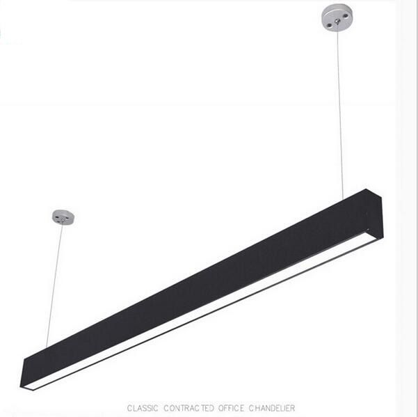 118cm Office Led Aluminum Rectangular Pendant Light Ceiling Modern 118cm Office Led Aluminum Rectangular Pendant Light Ceiling Modern Silver Chandelier Lamp Fixture For Dining Room Restaurant