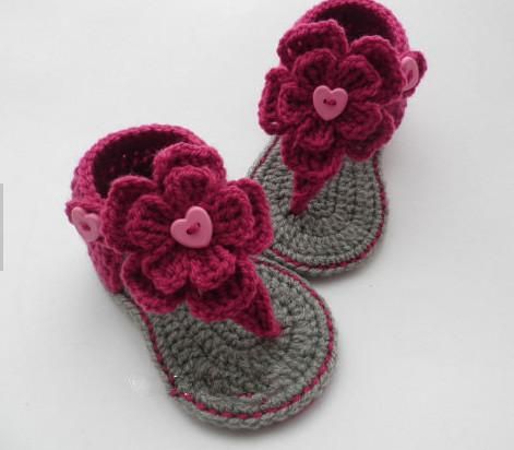 Acheter Pas Cher Crochet Bebe Garcons Filles Double Laine Fleurs Bebe Sandales Tongs Fond Mou Flattie Tricote Chaussures Enfants Appartements Prewalker 0 12 M Fil De Coton Du 50 97 Fr Dhgate