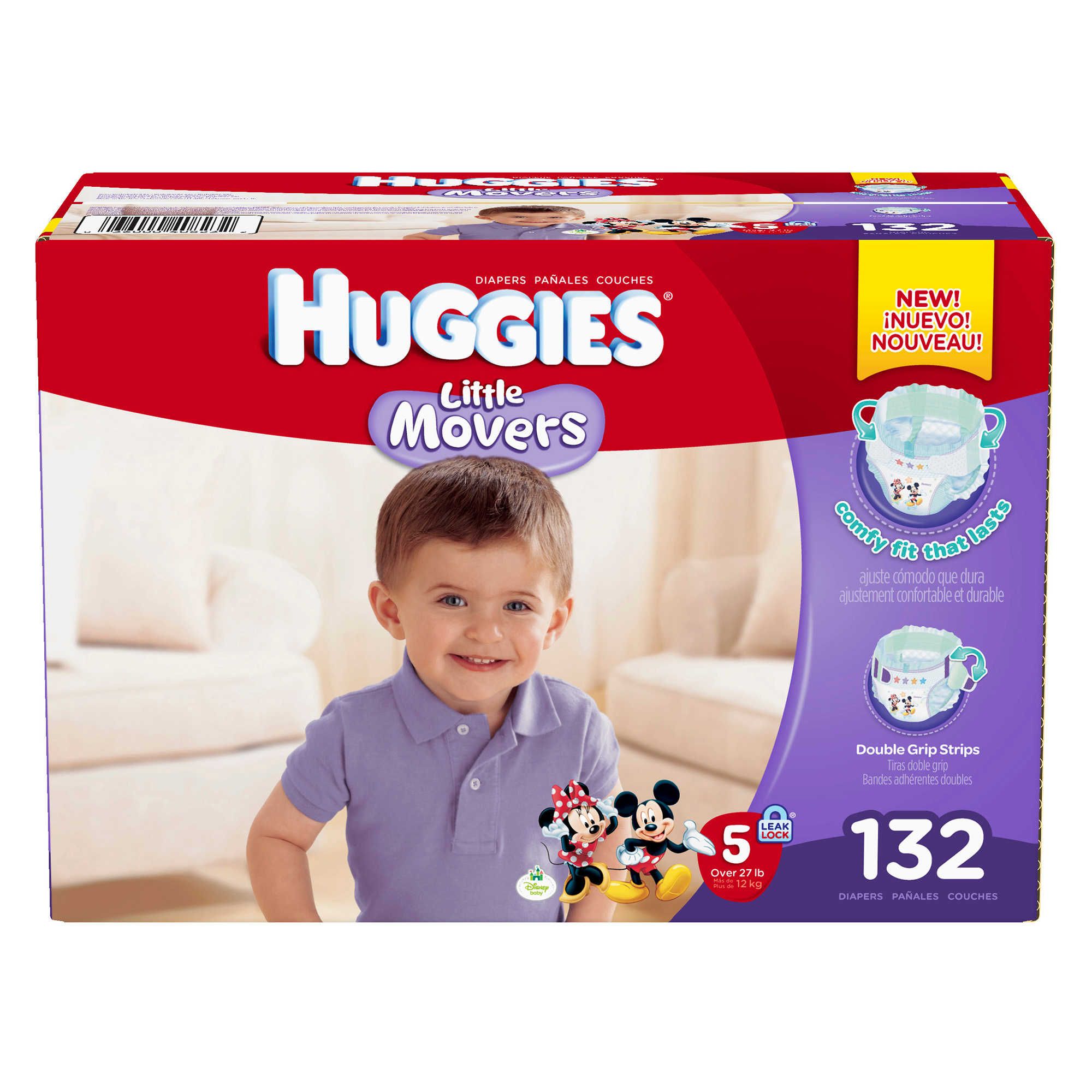 2018 2 box 264 count huggies little movers mickey mouse size 5 baby huggies little movers size 5