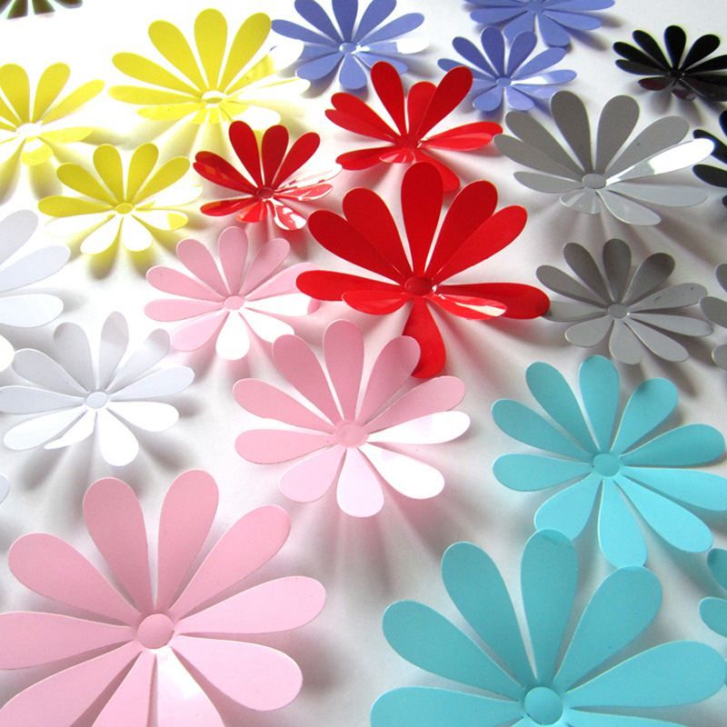 Creative 3d Pvc Flowers Wall Stickers Acrylic Decals For Kids Creative 3d Pvc Flowers Wall Stickers Acrylic Decals For Kids Room Kitchen Tv Home Decor Sticker From