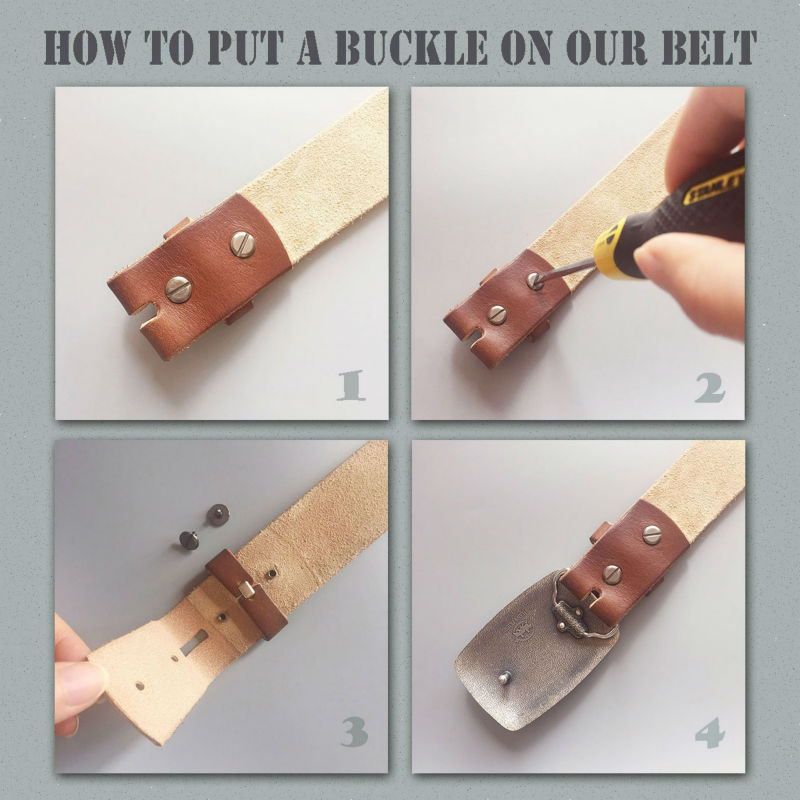 how to put a belt buckle on a belt